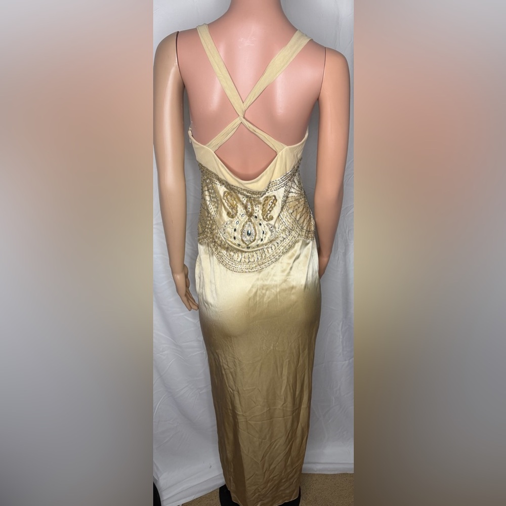 Sue Wong Nocturne gold beaded silk dress - Picture 3 of 3